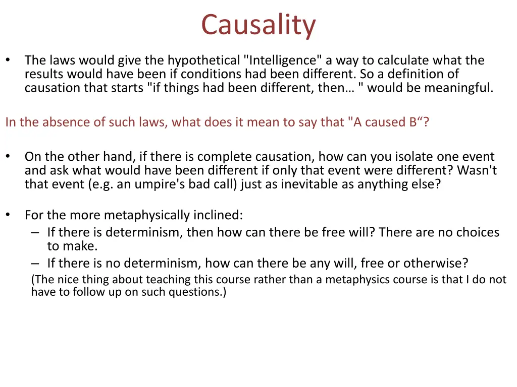 causality