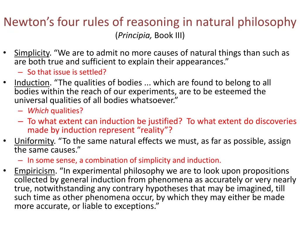 newton s four rules of reasoning in natural