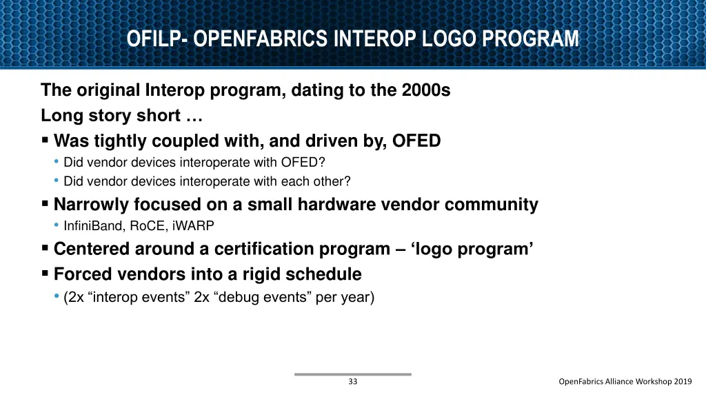 ofilp openfabrics interop logo program