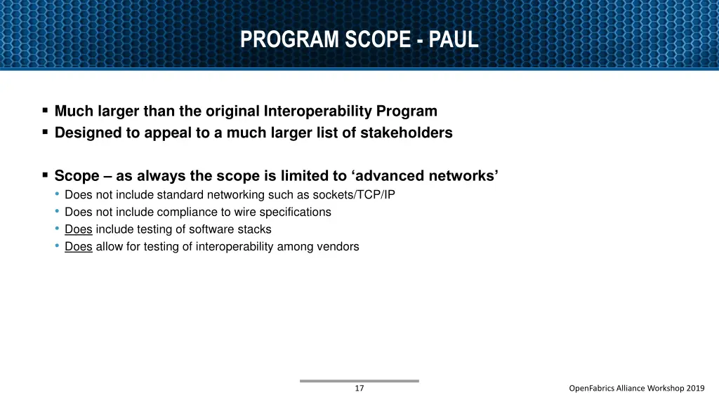 program scope paul