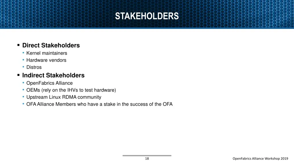 stakeholders