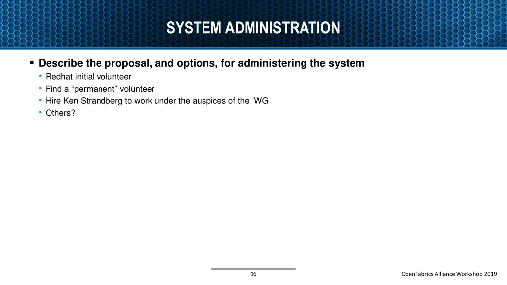 system administration