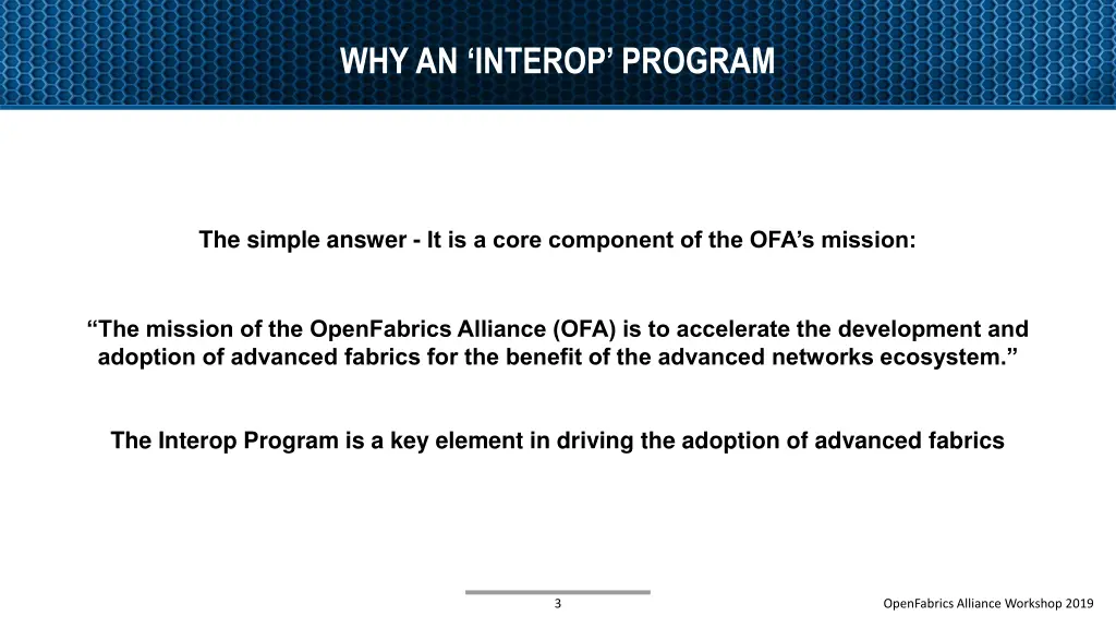 why an interop program