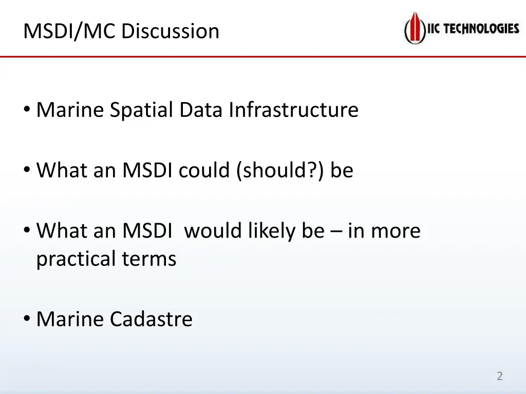 msdi mc discussion