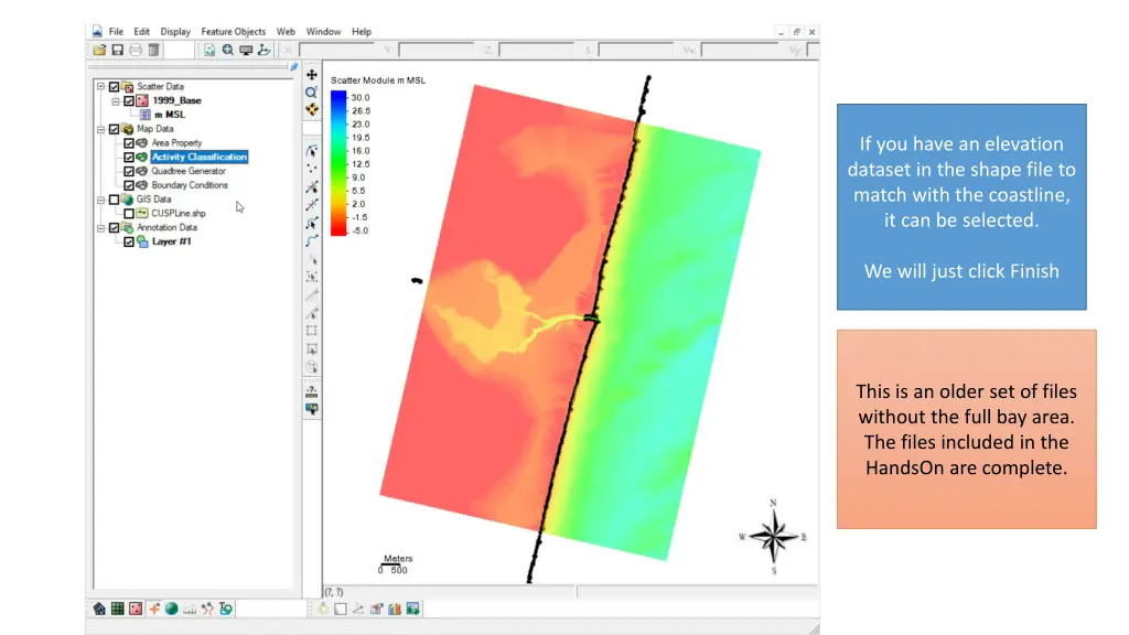 if you have an elevation dataset in the shape