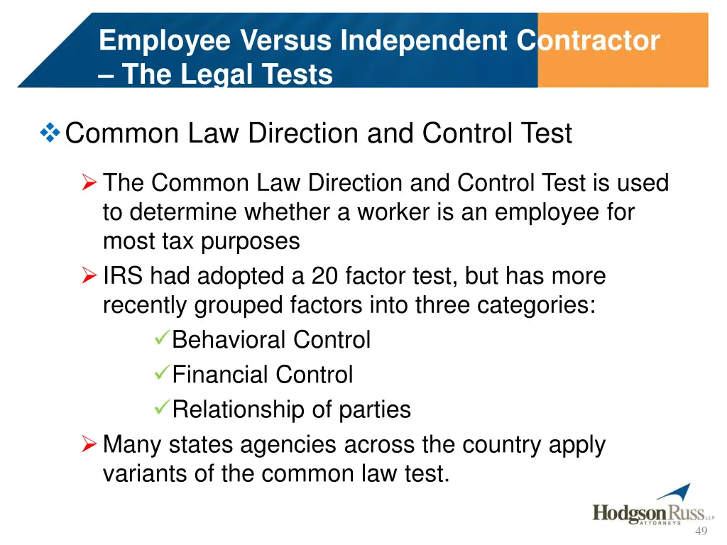 employee versus independent contractor the legal 1