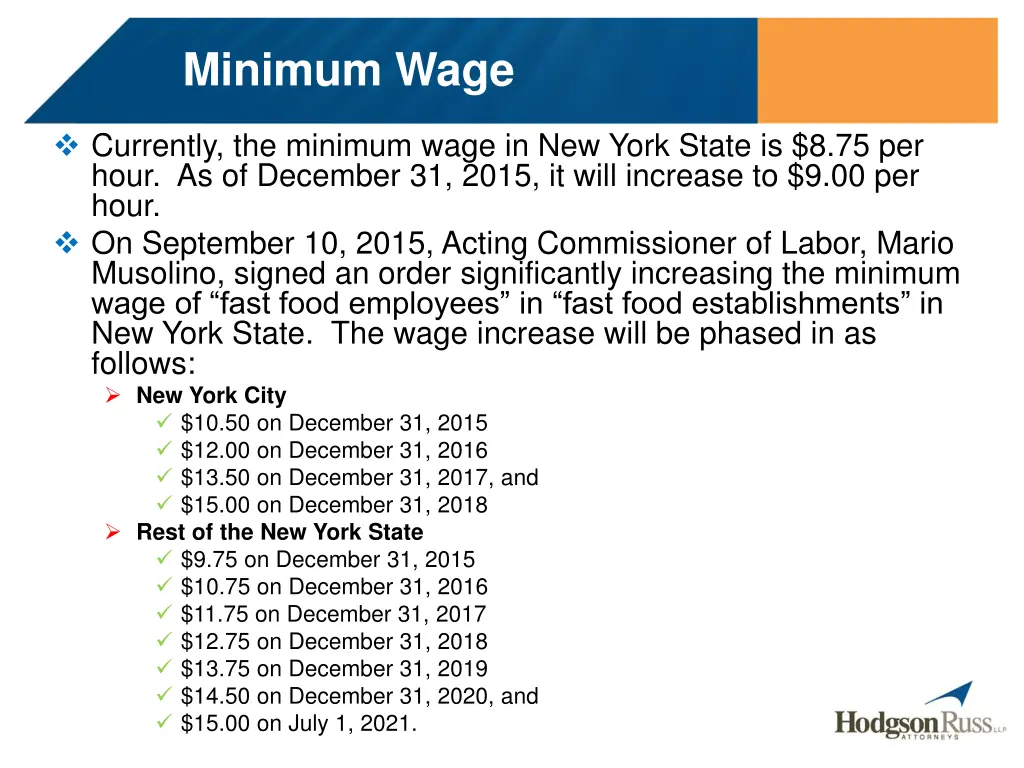 minimum wage