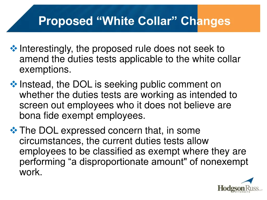 proposed white collar changes 1