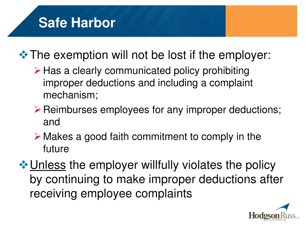 safe harbor