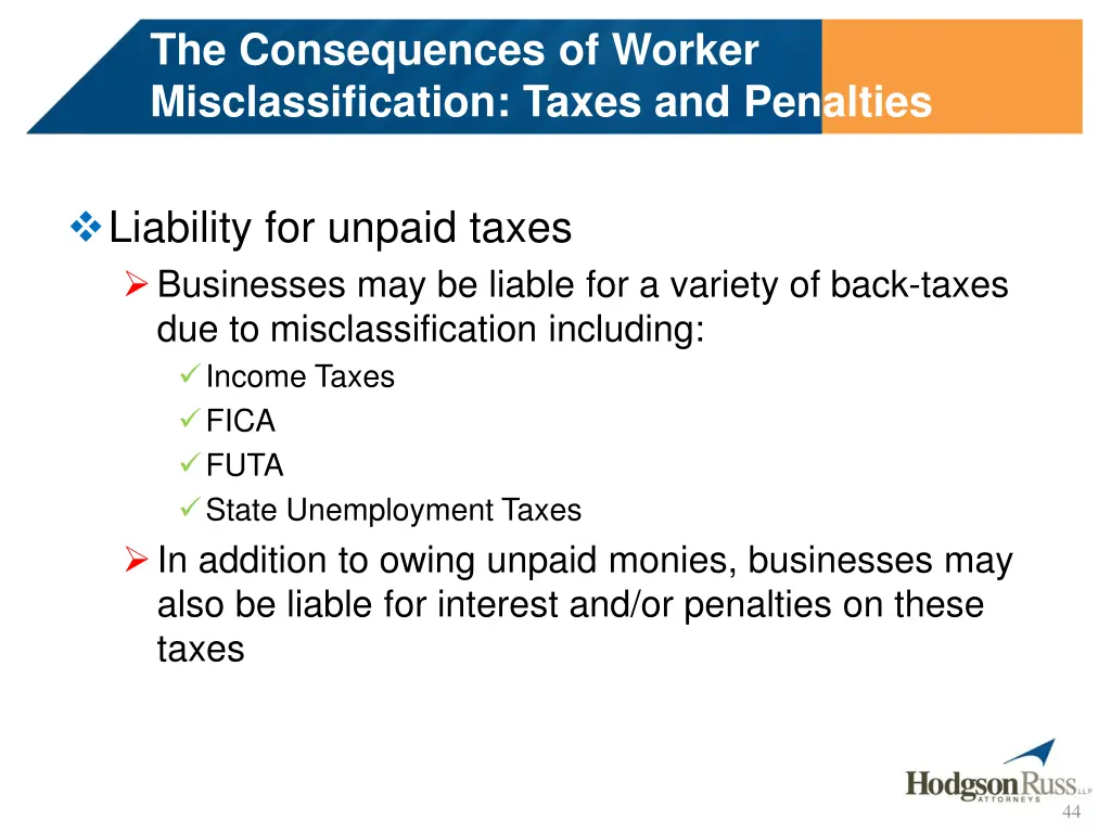 the consequences of worker misclassification 1