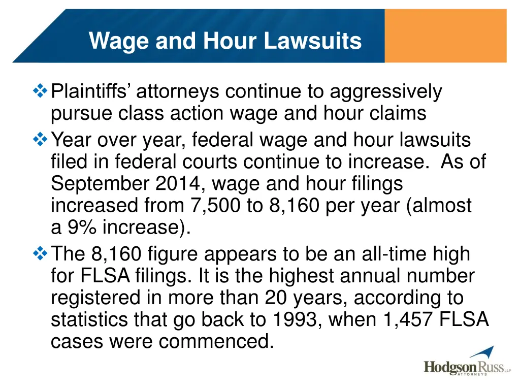 wage and hour lawsuits