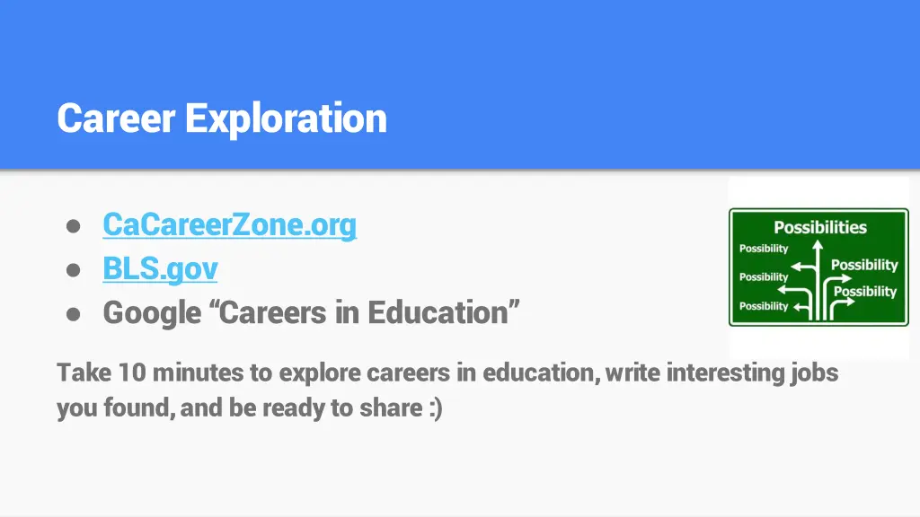 career exploration