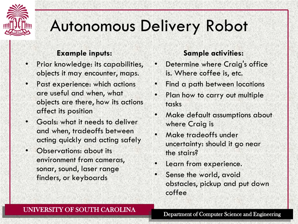 autonomous delivery robot