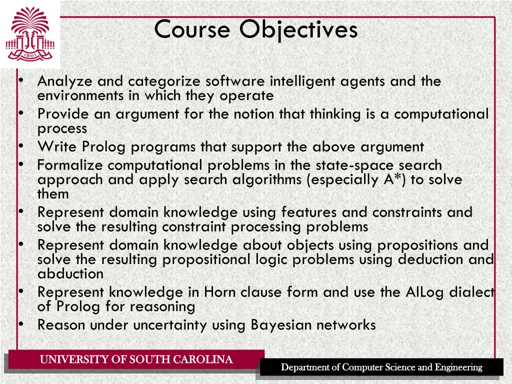 course objectives