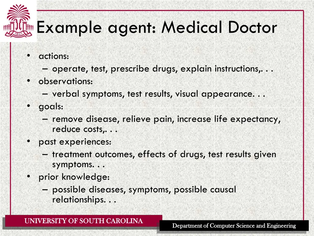 example agent medical doctor