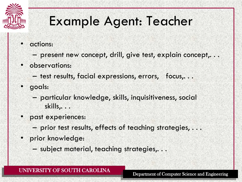 example agent teacher