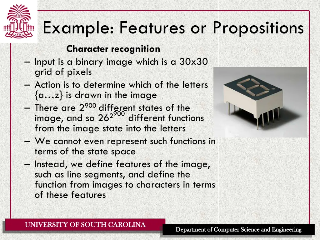 example features or propositions character