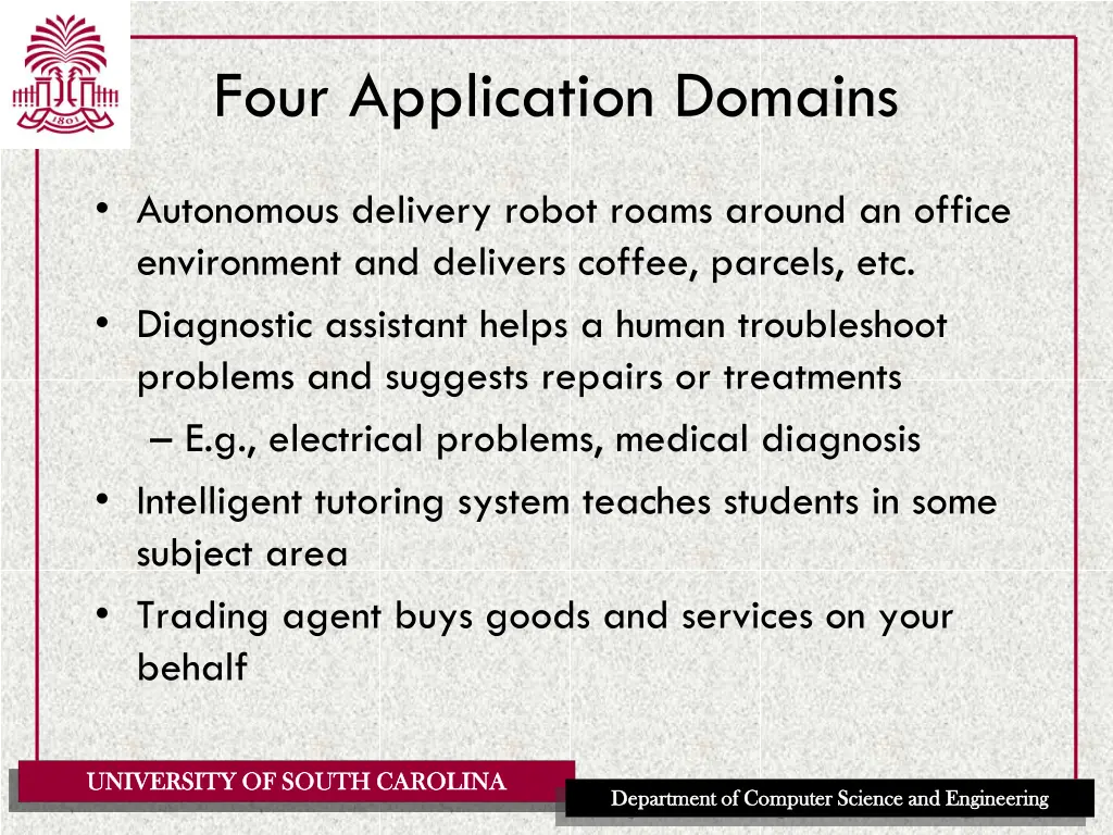 four application domains