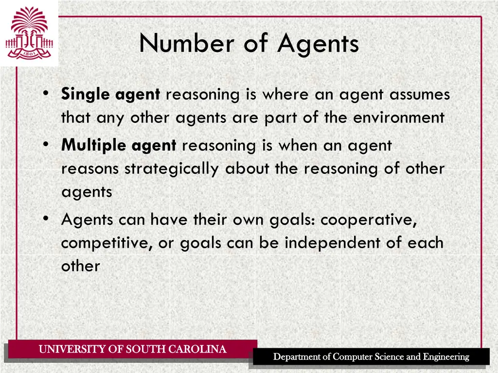 number of agents