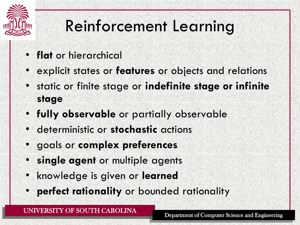 reinforcement learning