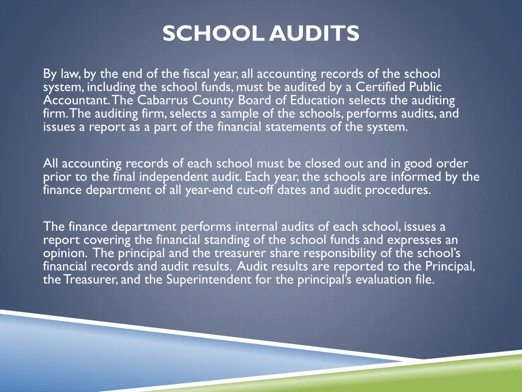 school audits