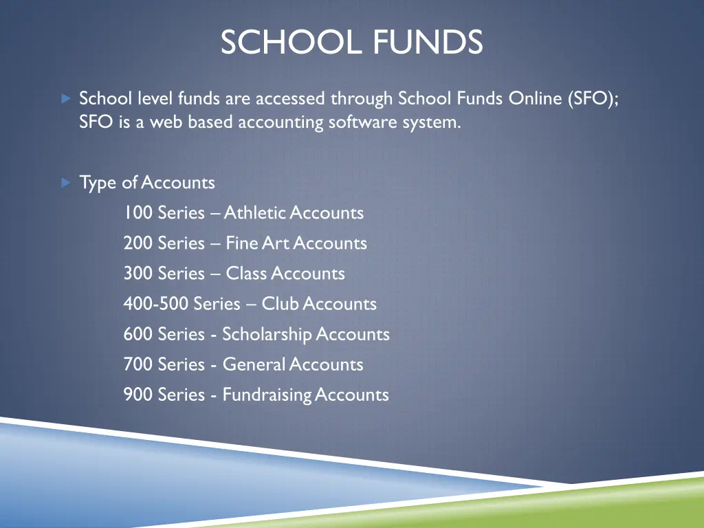 school funds