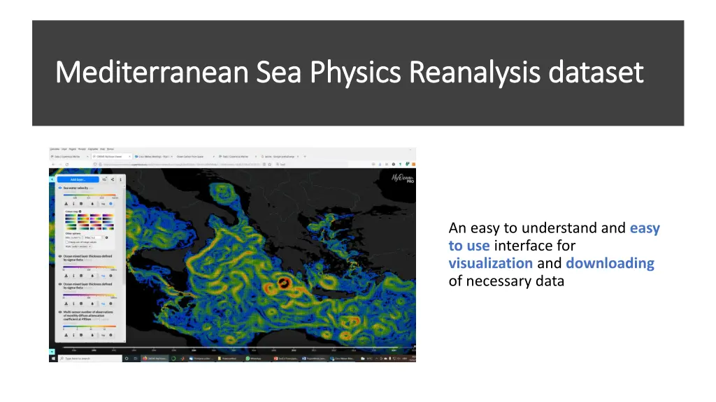 mediterranean sea physics reanalysis dataset