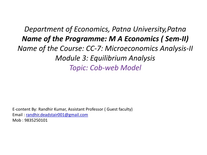 department of economics patna university patna