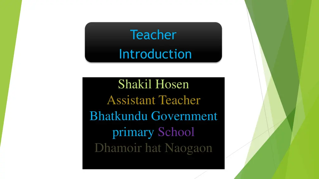 teacher introduction