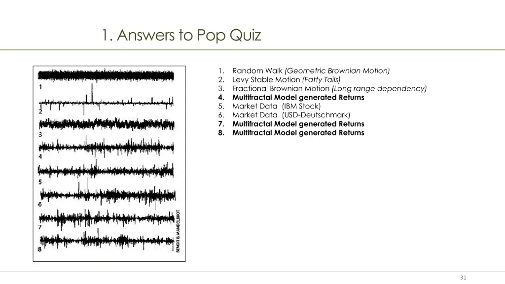 1 answers to pop quiz