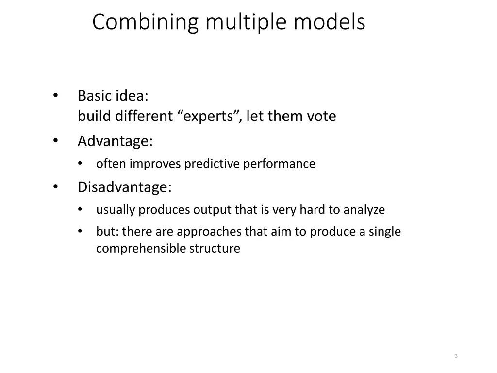 combining multiple models