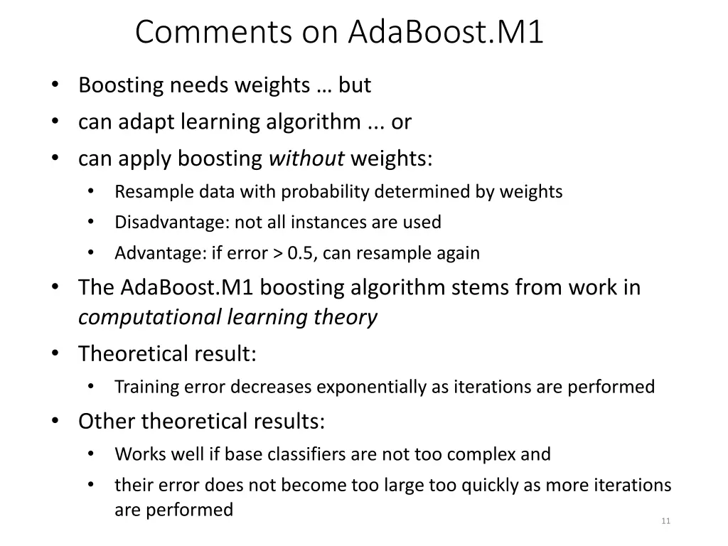 comments on adaboost m1