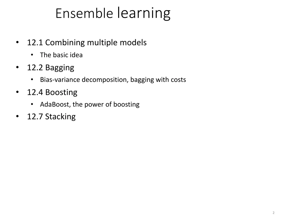 ensemble learning