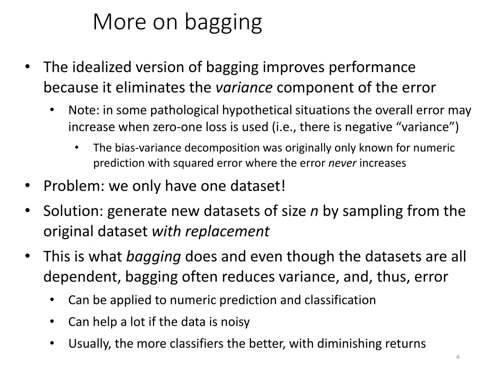 more on bagging