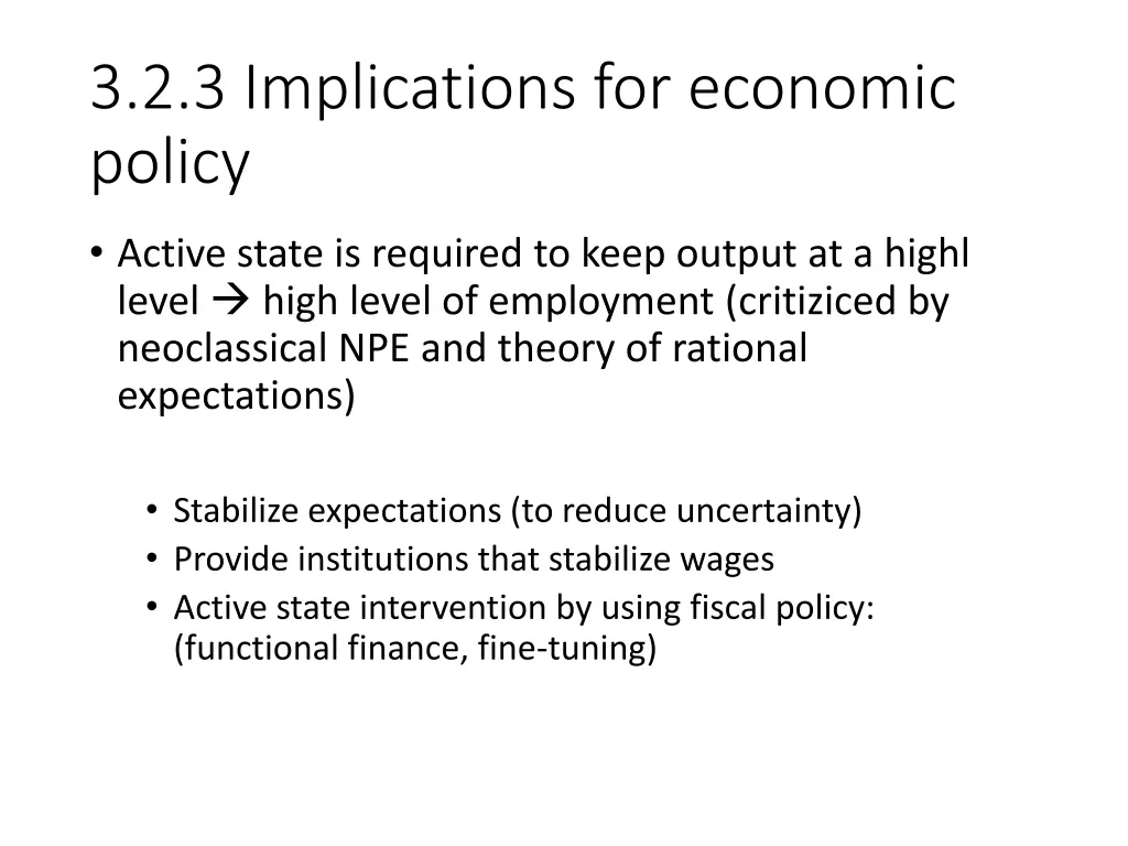 3 2 3 implications for economic policy