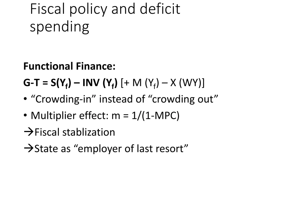 fiscal policy and deficit spending