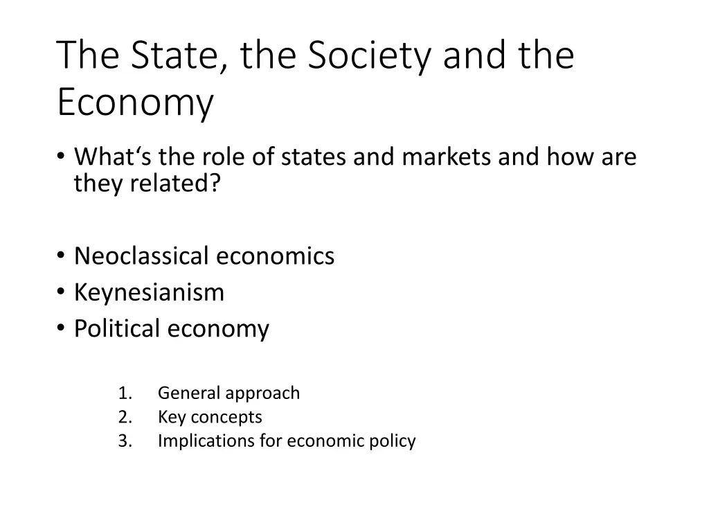 the state the society and the economy