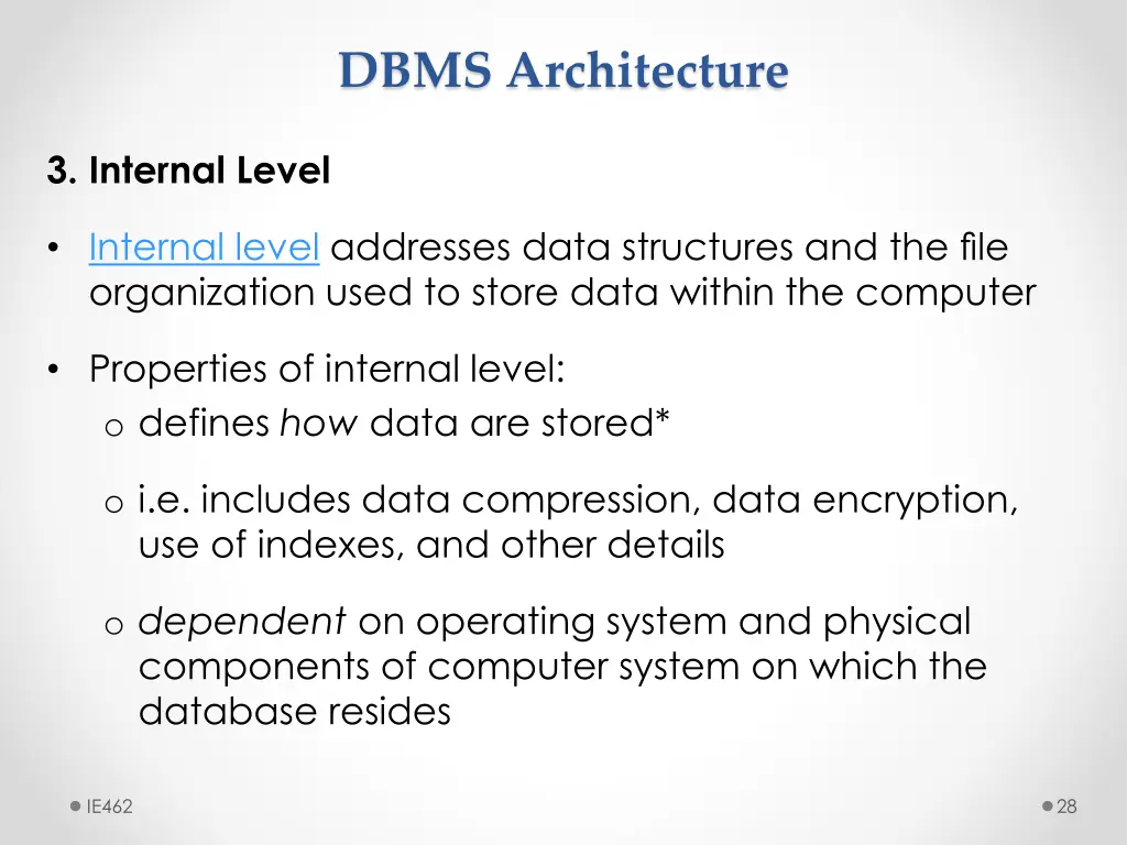 dbms architecture 4