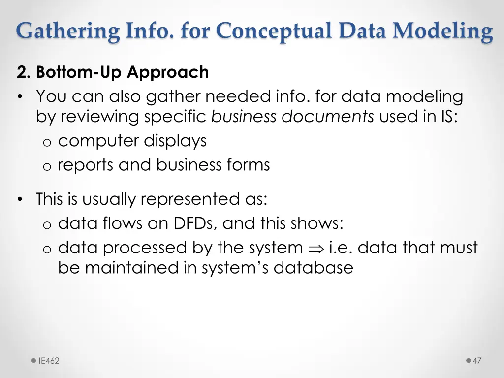 gathering info for conceptual data modeling 4