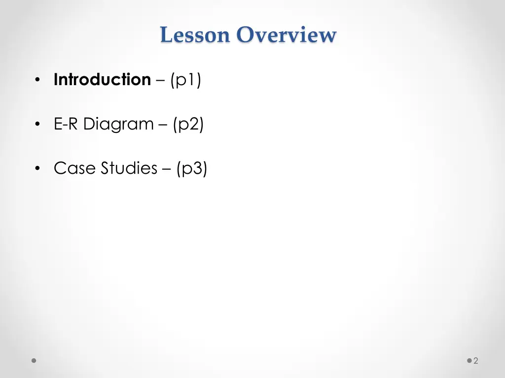 lesson overview