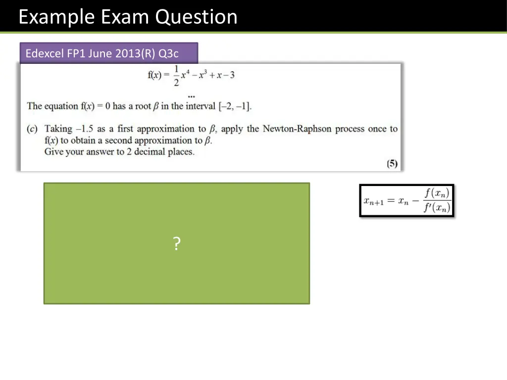 example exam question