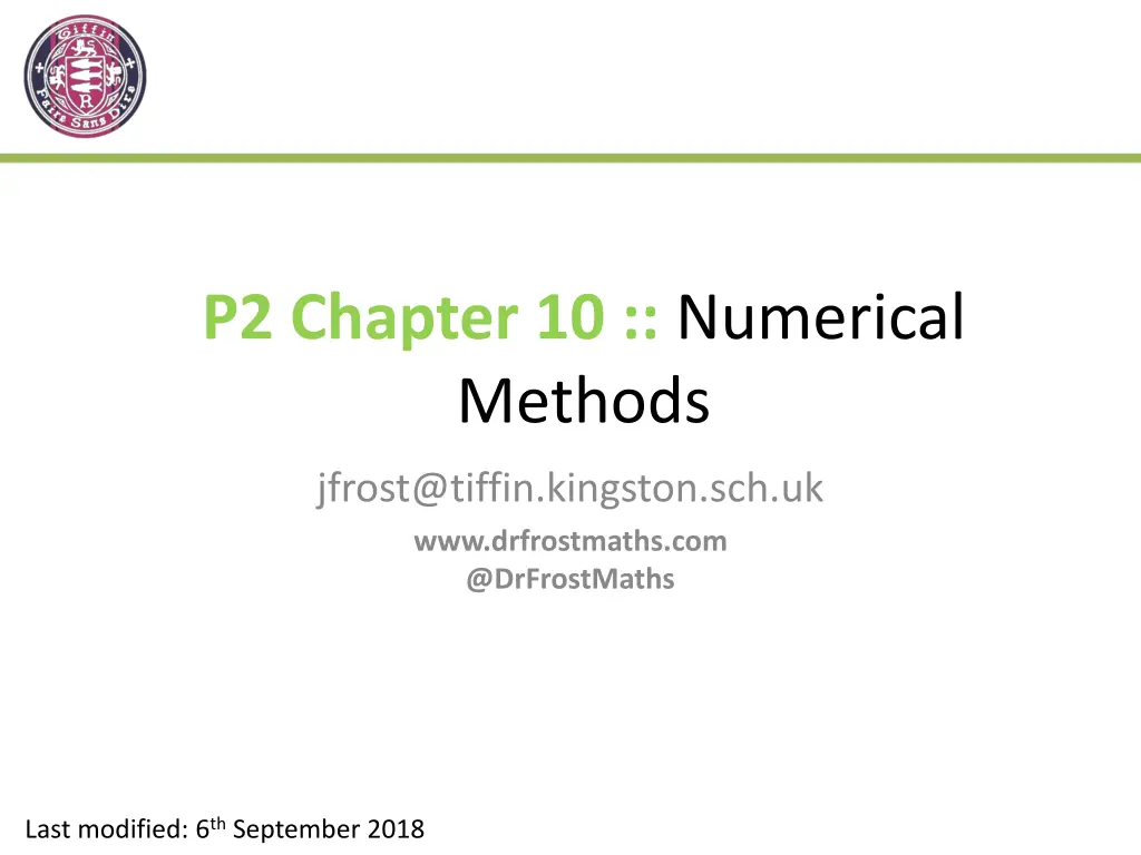 p2 chapter 10 numerical methods