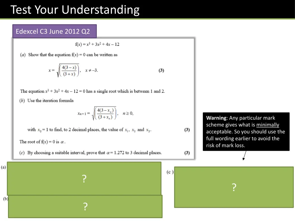 test your understanding