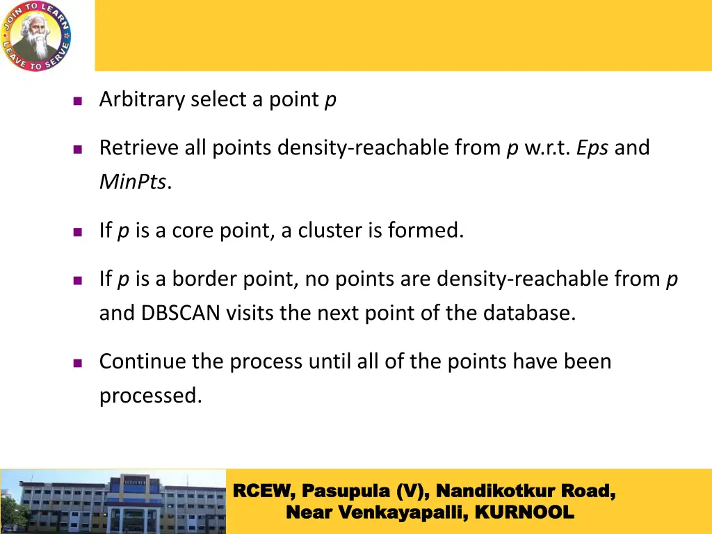 arbitrary select a point p