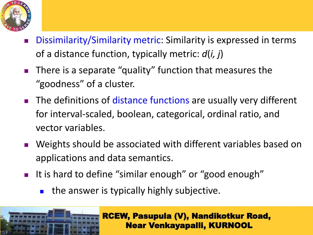 dissimilarity similarity metric similarity