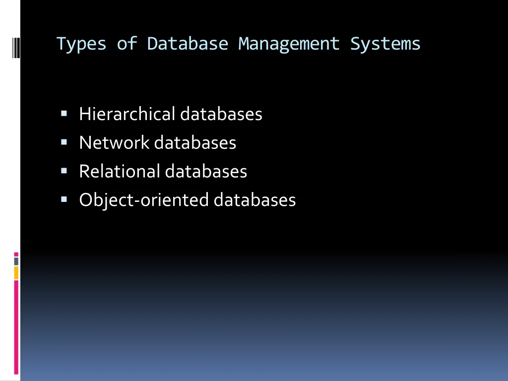 types of database management systems