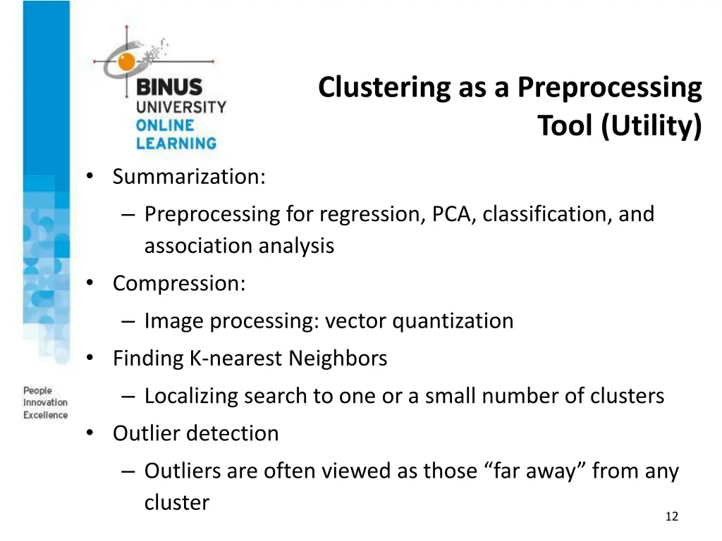 clustering as a preprocessing