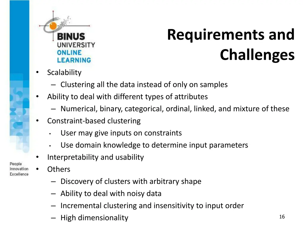 requirements and challenges