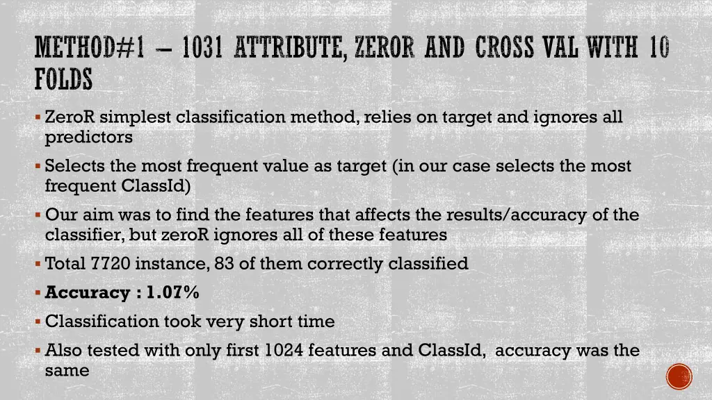 method 1 1031 attribute zeror and cross val with