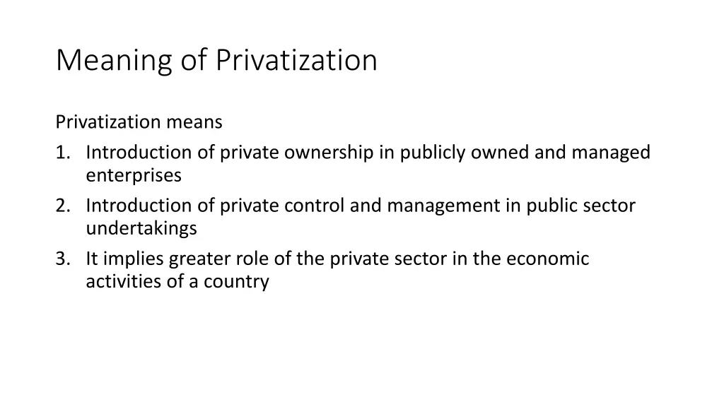 meaning of privatization